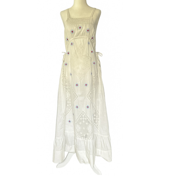 NEW Free People Dewdrop Maxi Dress White Ivory Floral Lace Size M NWT - Picture 3 of 16